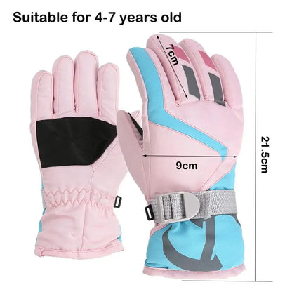 Muffole da sci a forma di coniglio per bambini – Spesse e calde muffole da neve (Età 2–6)