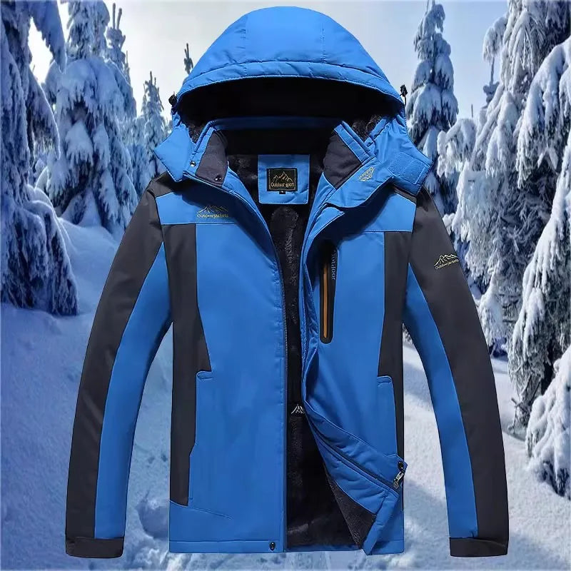 New Winter Men's Down Jacket, Red Sports Casual Coat, Blue Waterproof Jackets (This Jacket Has A Thinner Version Available)
