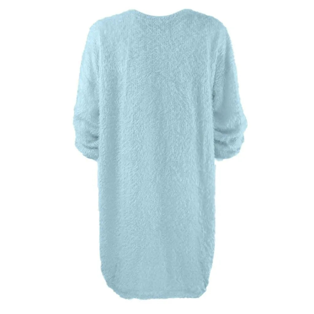 Women's Crewneck Knee-Length Sweater Dress