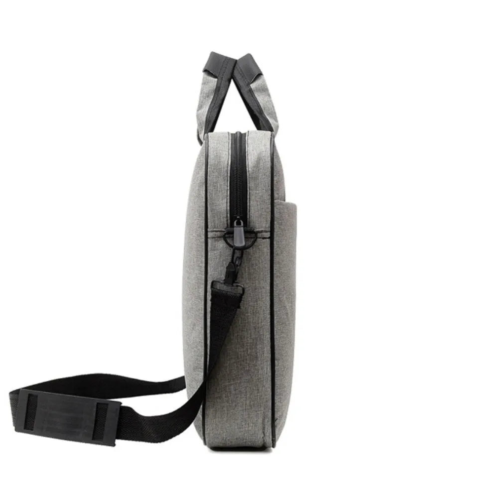 Business Laptop Shoulder Bag 15.6"-17" - Solid Colour Briefcase with Handle