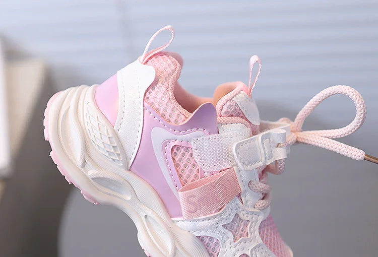 Girls' PU Leather Sneakers