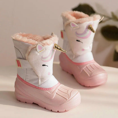Toddler Animal Snow Boots – Plush-Lined Non-Slip Winter Boots