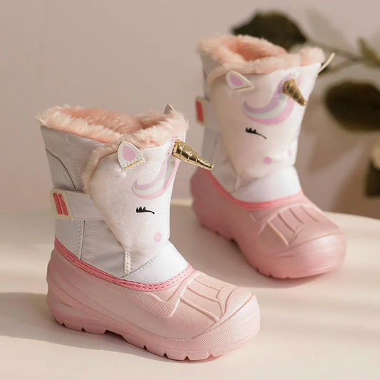 Toddler Animal Snow Boots – Plush-Lined Non-Slip Winter Boots
