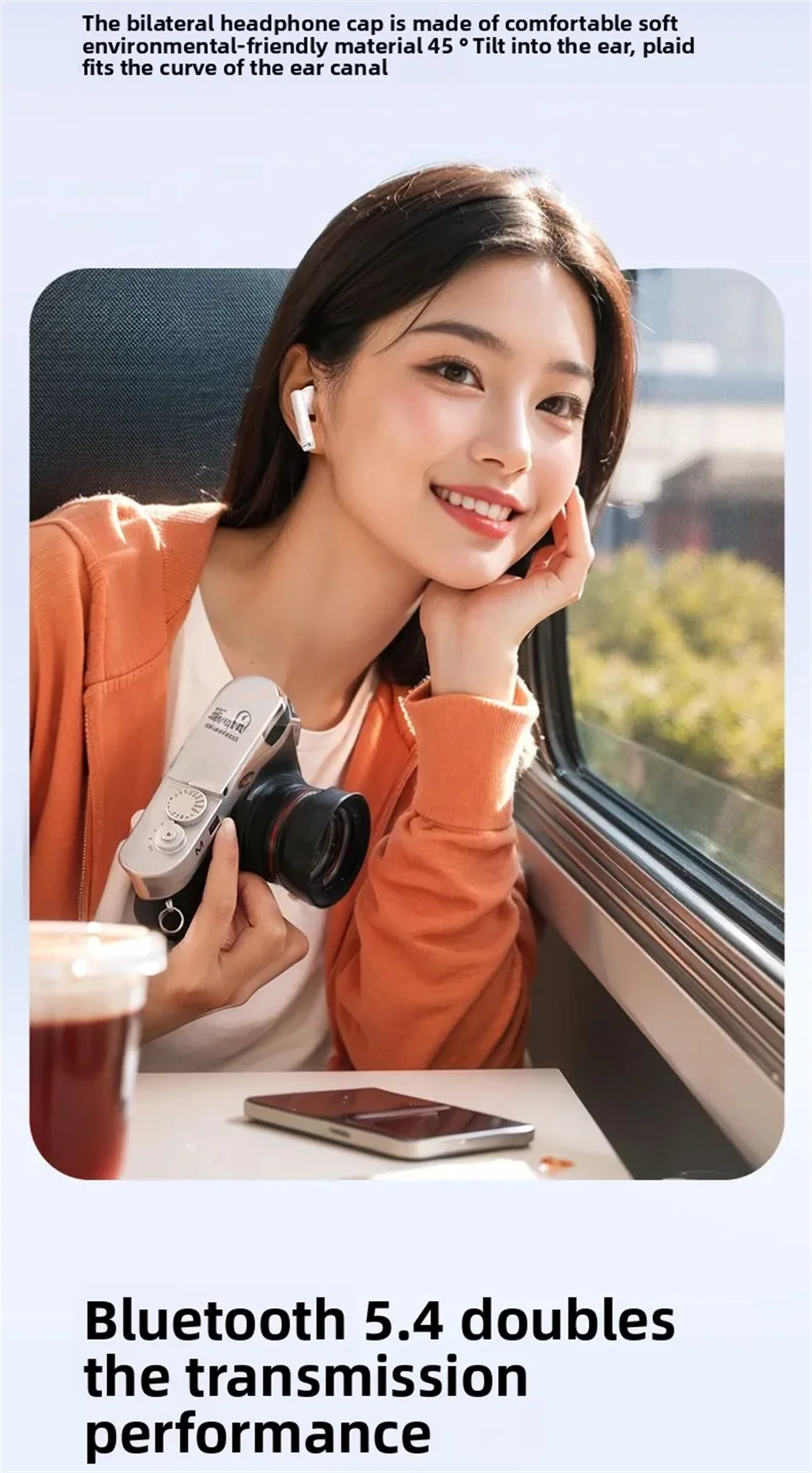 Lenovo TA210 Wireless Over-Ear Headphones – Bluetooth 5.3, Built-In Mic, Noise Isolating