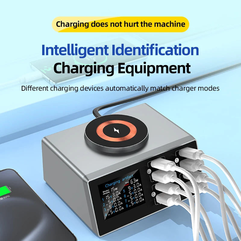 140W 8-Port USB-C PD & QC Fast Charger