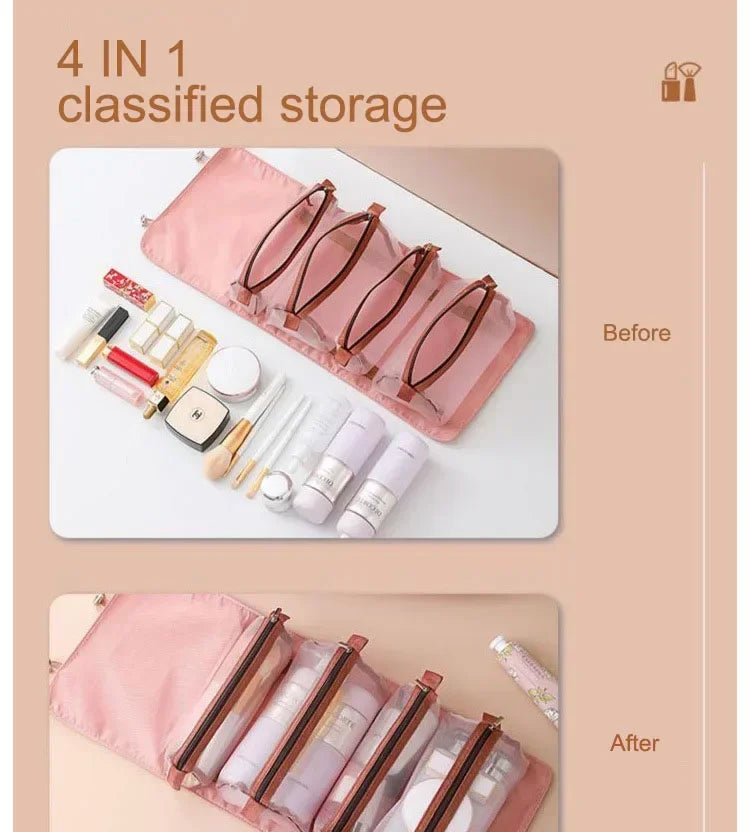 Makeup Organizer Bag – Luxury Toiletry Kit & Cosmetic Travel Case for Women