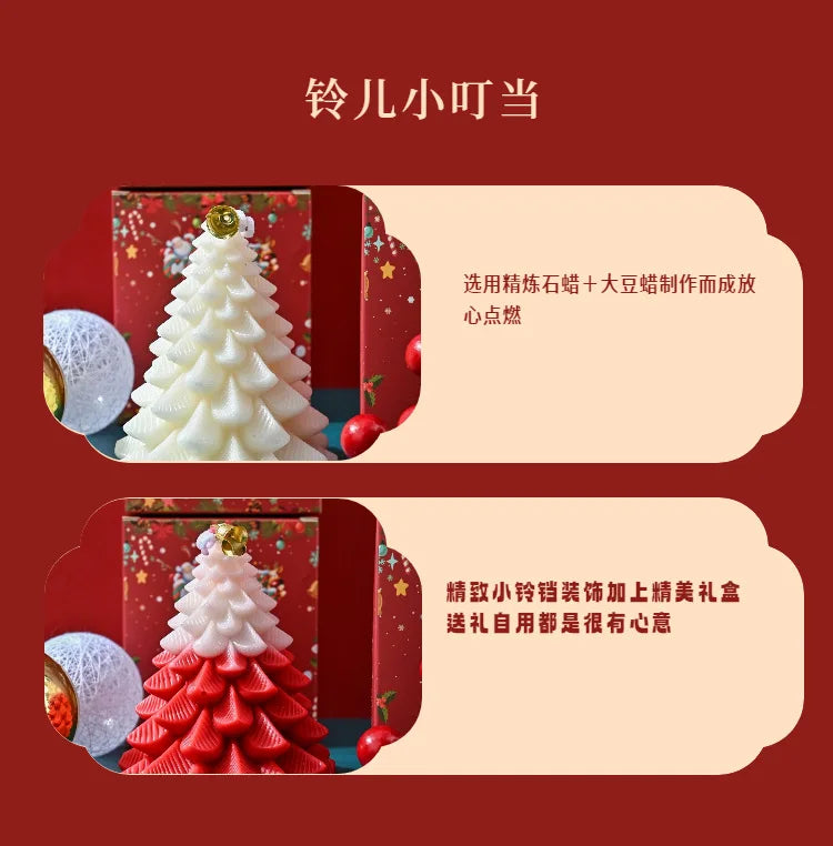 2026 Scented candle Christmas Tree Aromatic Candle with Hand Gift Ins Creative Home Decoration Set Shooting Props Holiday Gift