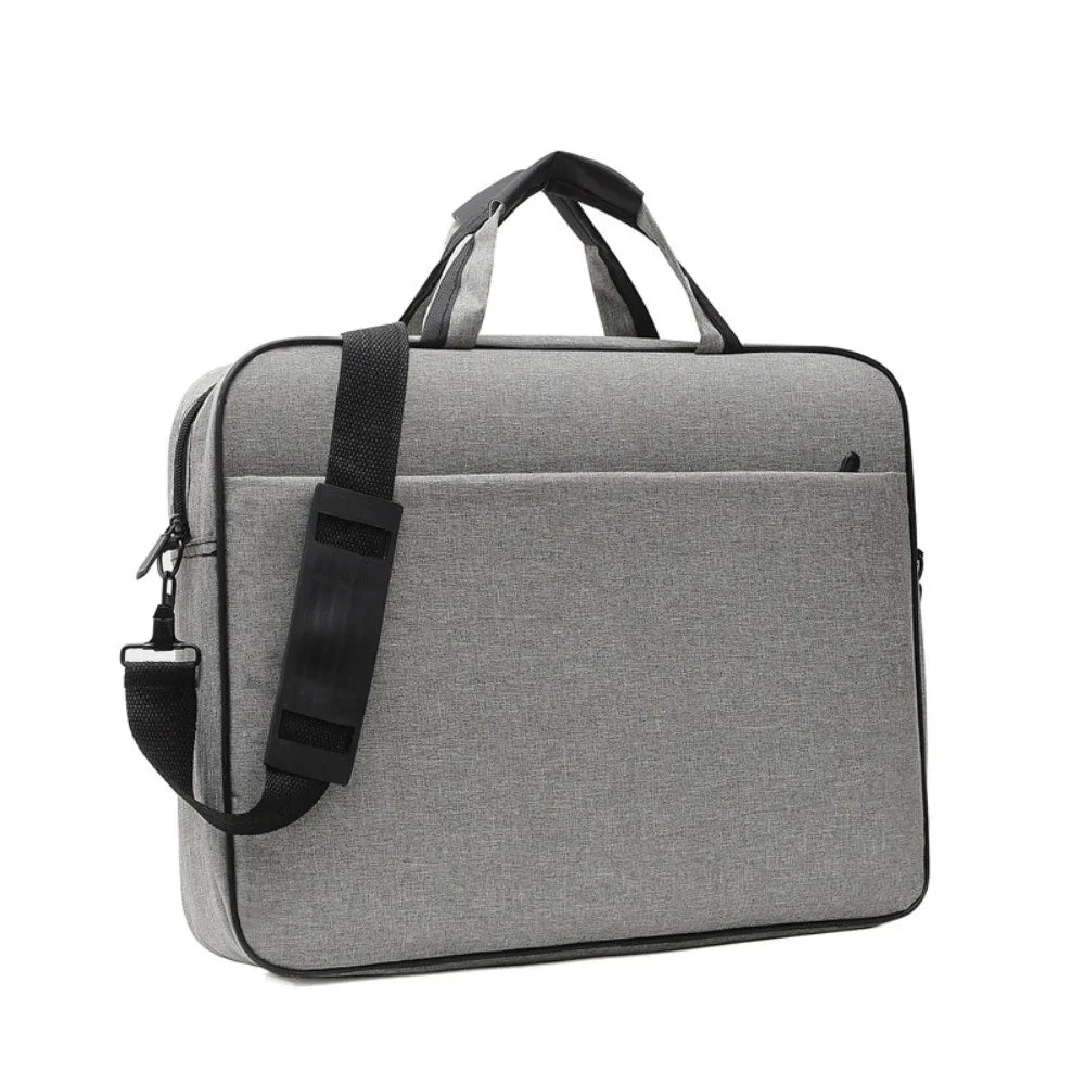 Business Laptop Shoulder Bag 15.6"-17" - Solid Colour Briefcase with Handle