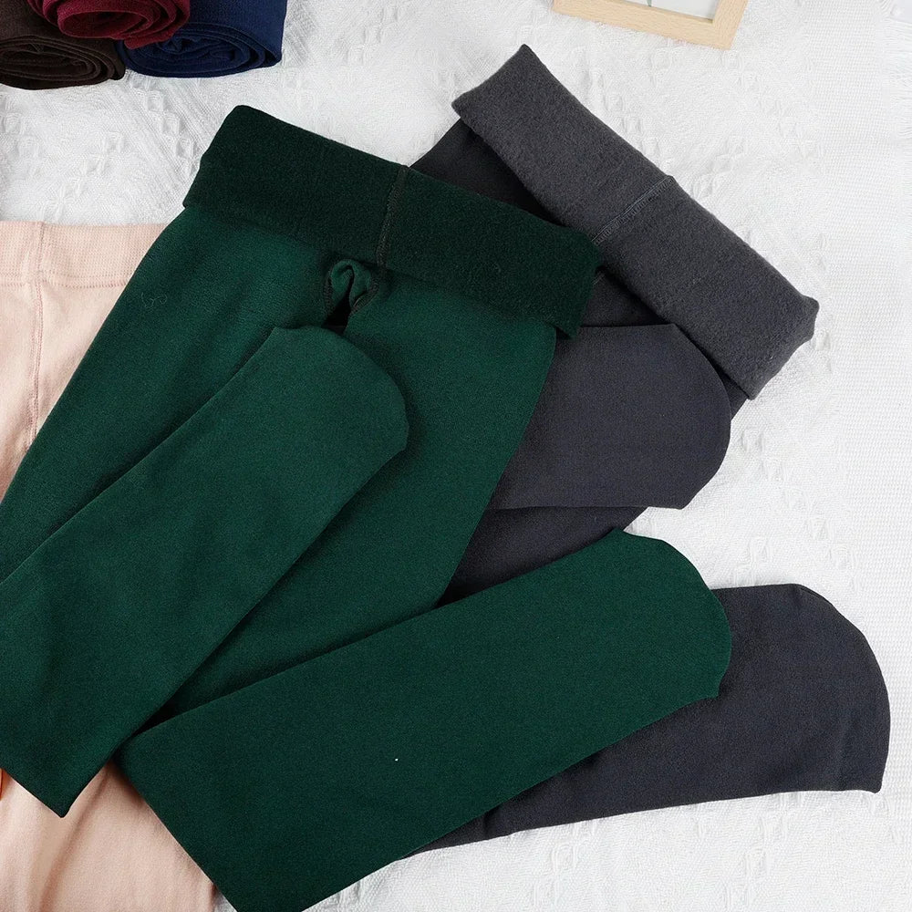 Fleece-Lined Sheer-Look Tights – Women's Thermal Winter Tights