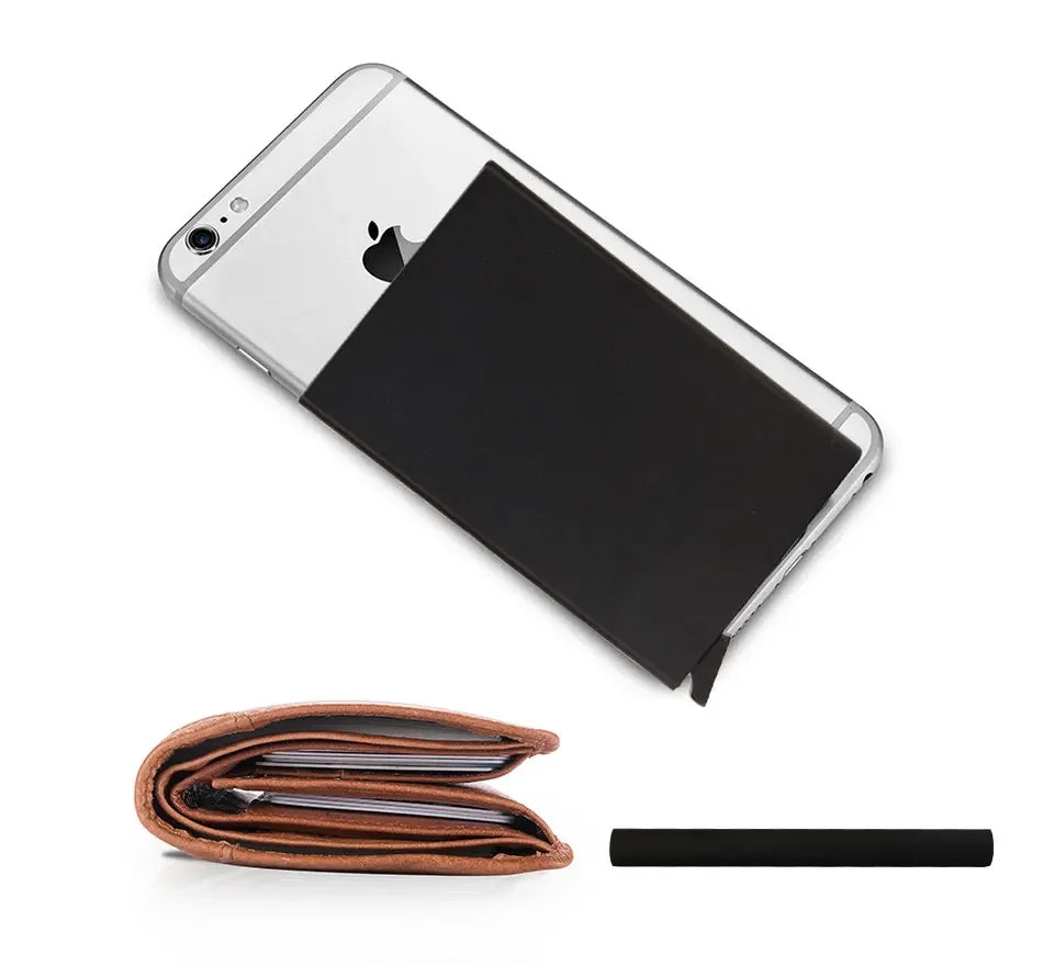 Slim Metal RFID Card Holder – Pop-Up Minimalist Wallet for Men & Women