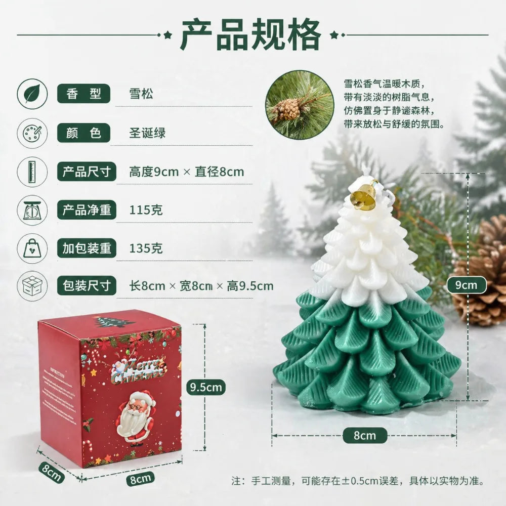 2026 Scented candle Christmas Tree Aromatic Candle with Hand Gift Ins Creative Home Decoration Set Shooting Props Holiday Gift