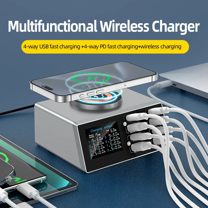 140W 8-Port USB-C PD & QC Fast Charger