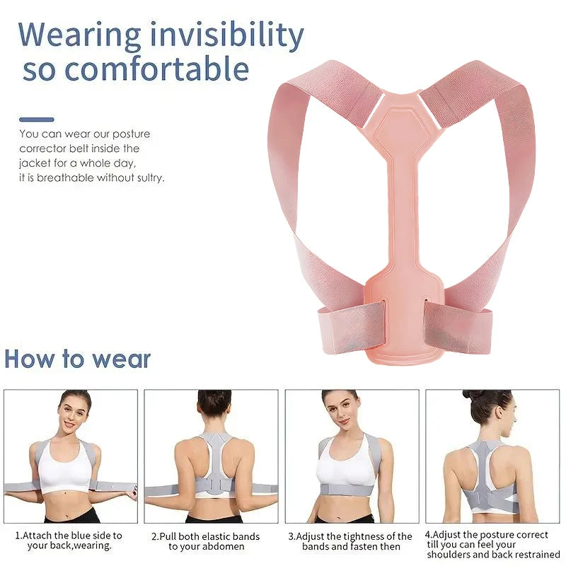 Breathable Posture Corrector Belt Adjustable Rectify Posture Hunchback Corrector Shoulder Support Strap Clavicle Spine Support
