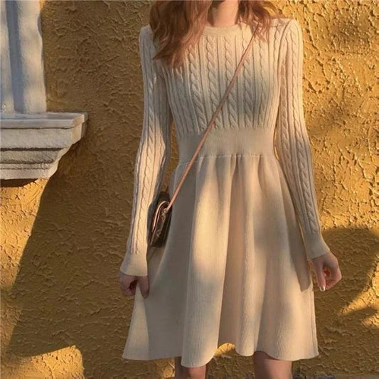 Women's Embroidered Long-Sleeve A-Line Mini Dress