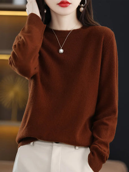 Jersey de punto de lana merina para mujer addonee