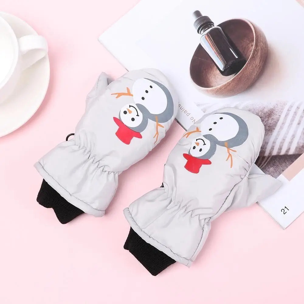 Kids' Thickened Ski Gloves – Windproof Non-Slip Snow Gloves (Ages 2–5)