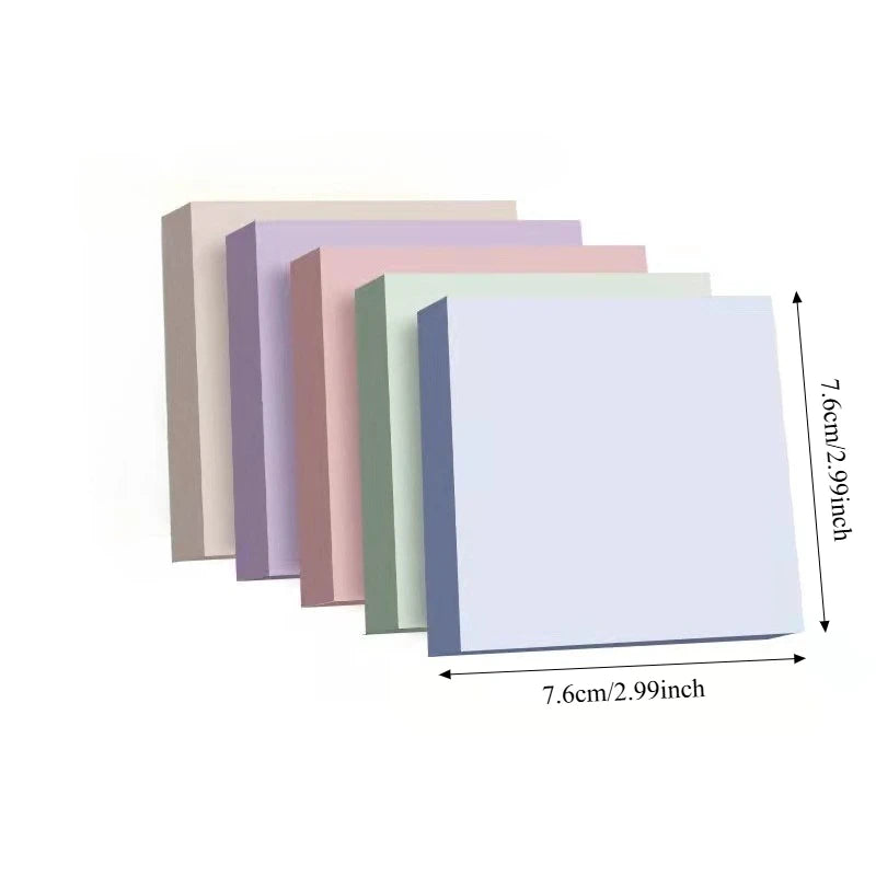 Cute Morandi Sticky Notes Pad Kawaii Memo Pads Repositionable Self-Stick Note Paper forOffice School Student Stationery Supplies