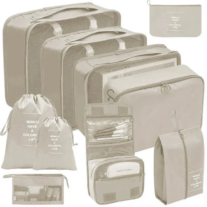 Set di Cubi Portaoggetti – Borse Organizer da Viaggio da 7 a 10 Pezzi per Valigia e Bagaglio
