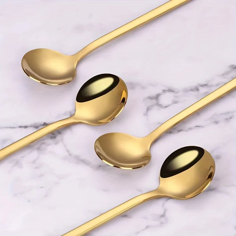 10-Piece Stainless-Steel Coffee & Dessert Spoon Set