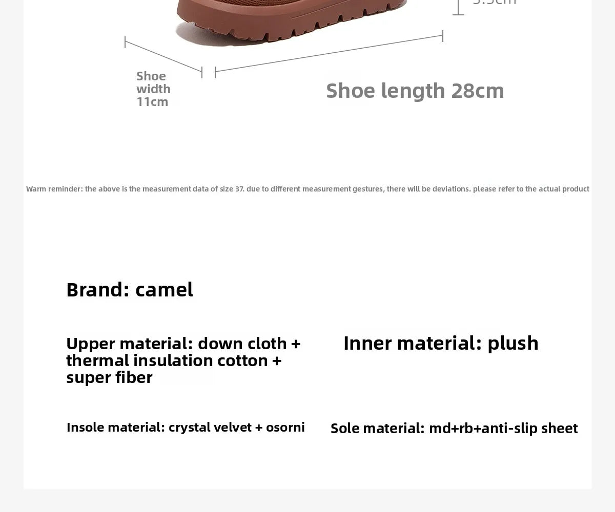 حذاء شتوي نسائي مبطن بالفرو من GOLDEN CAMEL