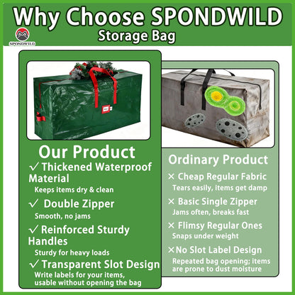Christmas Tree Storage Bag – Fits Up to 9 ft Artificial Trees, with Handles