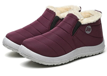 Botas de invierno sin cordones para hombre con forro de felpa HAJINK