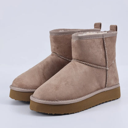 Botines sin cordones para mujer con forro de felpa Evshine