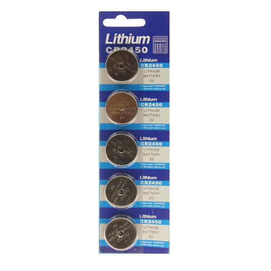 CR2450 3V Coin Cell Batteries – 5 Pack
