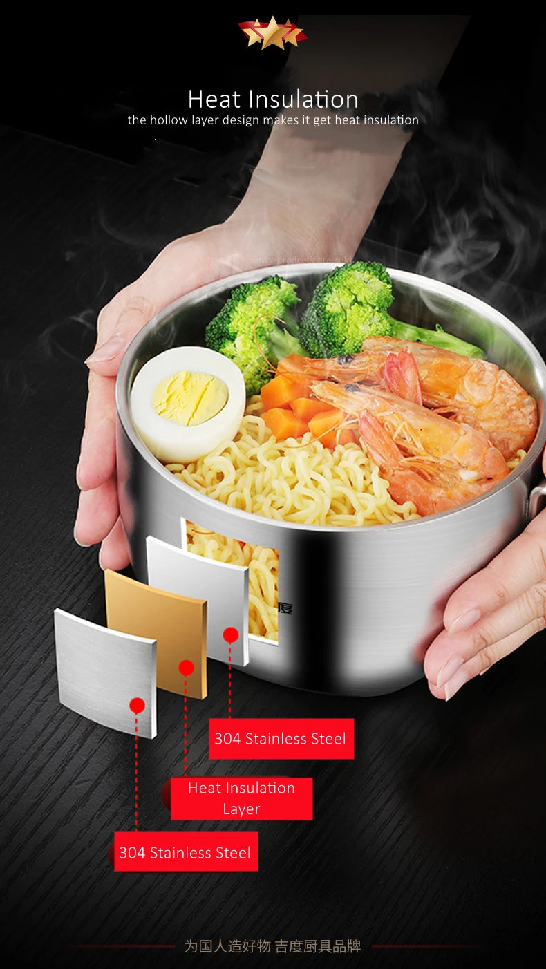 GEDO Insulated 304 Stainless-Steel Food Bowl