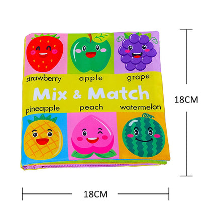 Baby Soft Cloth Book – Crinkle Sensory Book for 0–12 Months