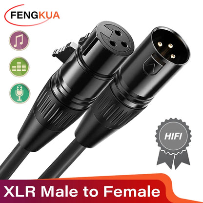 Cable para micrófono XLR – Macho a hembra, 0,5 a 10 m