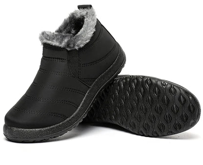 Botas de invierno sin cordones para hombre con forro de felpa HAJINK