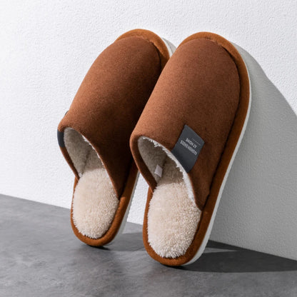 Men's Plush Winter Slippers – Warm Non-Slip House Shoes