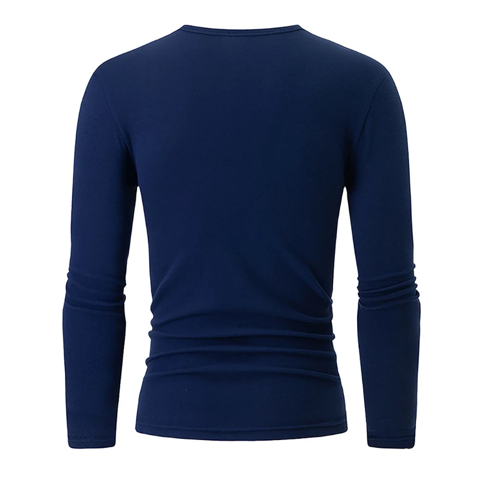 Men's Thermal Base Layer Top – Warm Long-Sleeve Undershirt