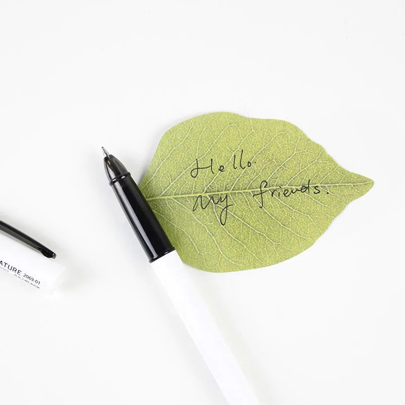 50 Sheets Leaf shape Sticky Note Pads cute Self-Adhesive Memo Notepad kawaii School Office Supplies Stationery