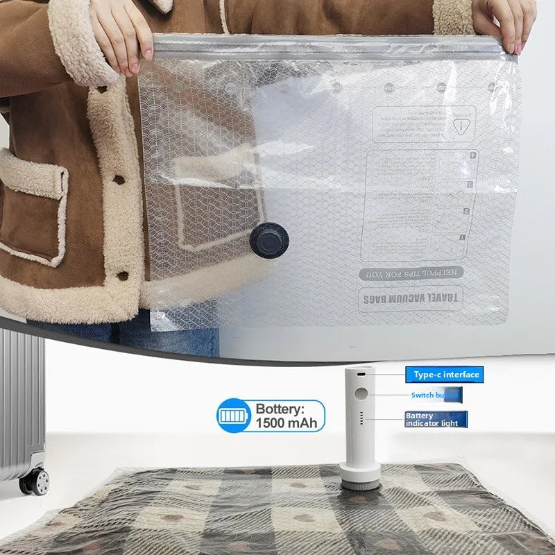 Vacuum Compression Storage Bags with Hand Pump | Space Saver Bags for Clothes, Quilts & Suitcases