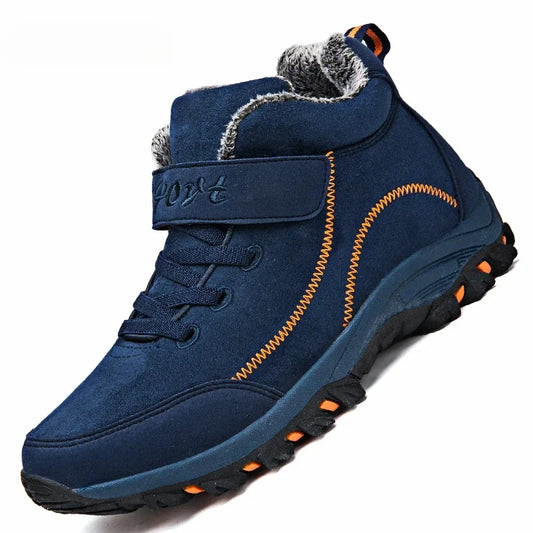 Men's Faux-Suede Plush-Lined Lace-Up Ankle Boots