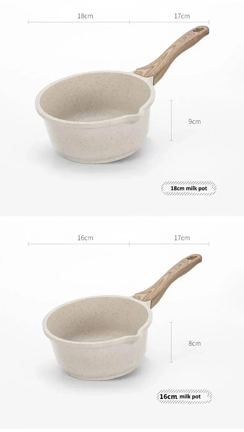 White Nonstick Aluminum Pots & Cookware Sets