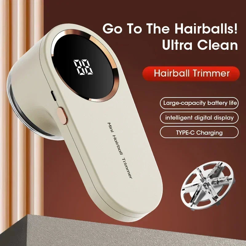 Electric Lint Remover Electric Hairball Sweater Trimmer Type-C USB Charging Convenient Smart LED Pellet Cutter Fast Household
