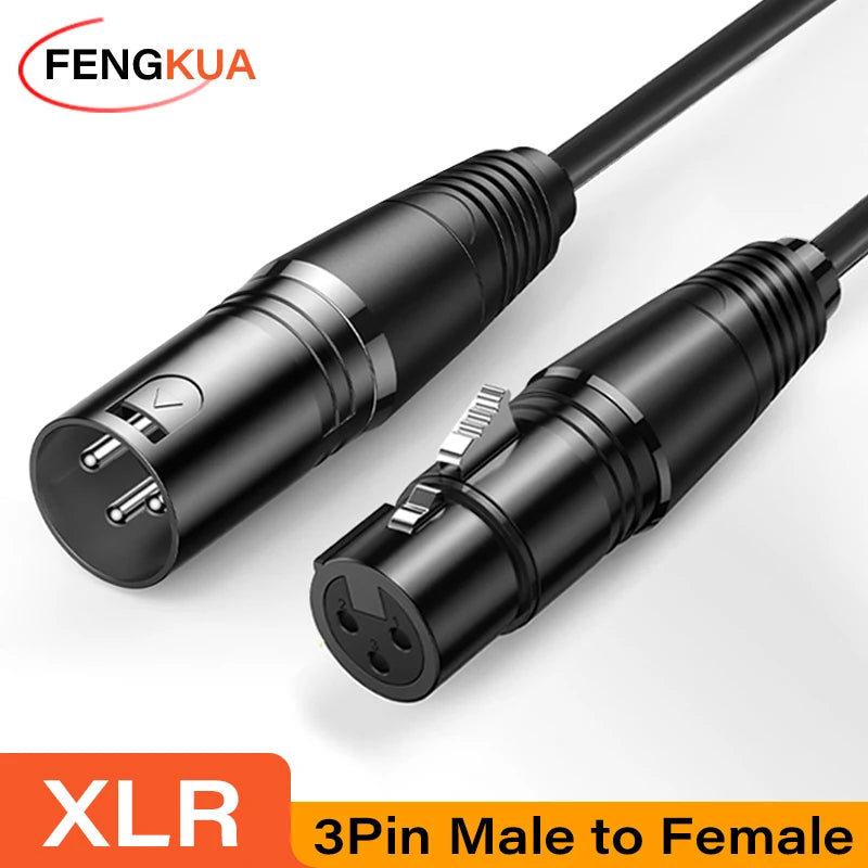 XLR Microphone Cable – Male to Female, 0.5 to 10 m