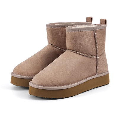 Botines sin cordones para mujer con forro de felpa Evshine