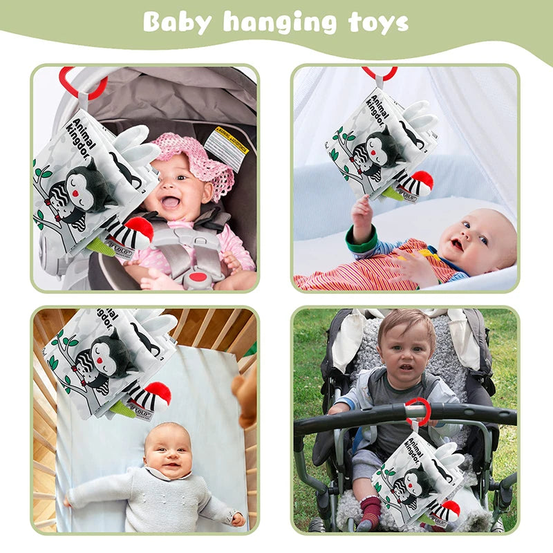 Baby Soft Cloth Book – Crinkle Sensory Book for 0–12 Months