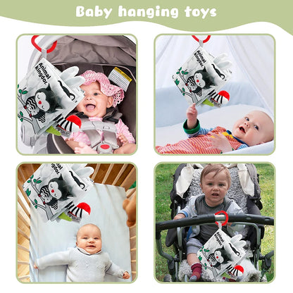 Baby Soft Cloth Book – Crinkle Sensory Book for 0–12 Months