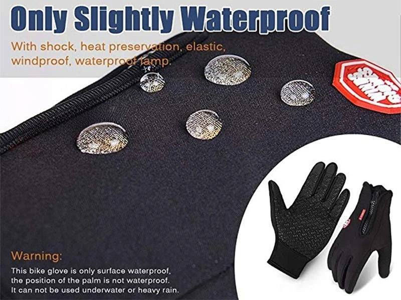 Men's Windproof Touchscreen Winter Gloves with Zip Cuff