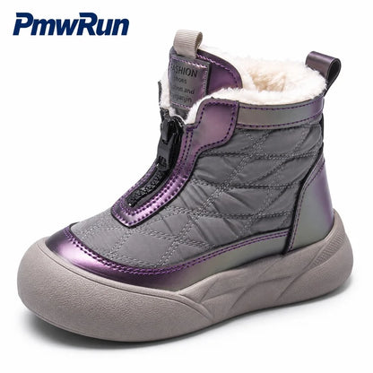 Kids' Plush-Lined Winter Snow Boots
