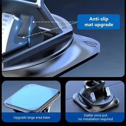 Silicone Dashboard Phone Holder – Anti-Slip Car Mount with 360° Rotation