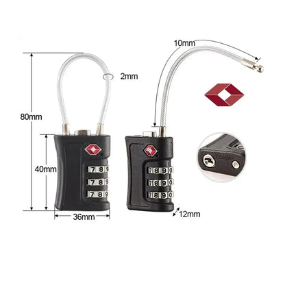Cadenas TSA pour bagages – Cadenas de voyage à combinaison 3 chiffres