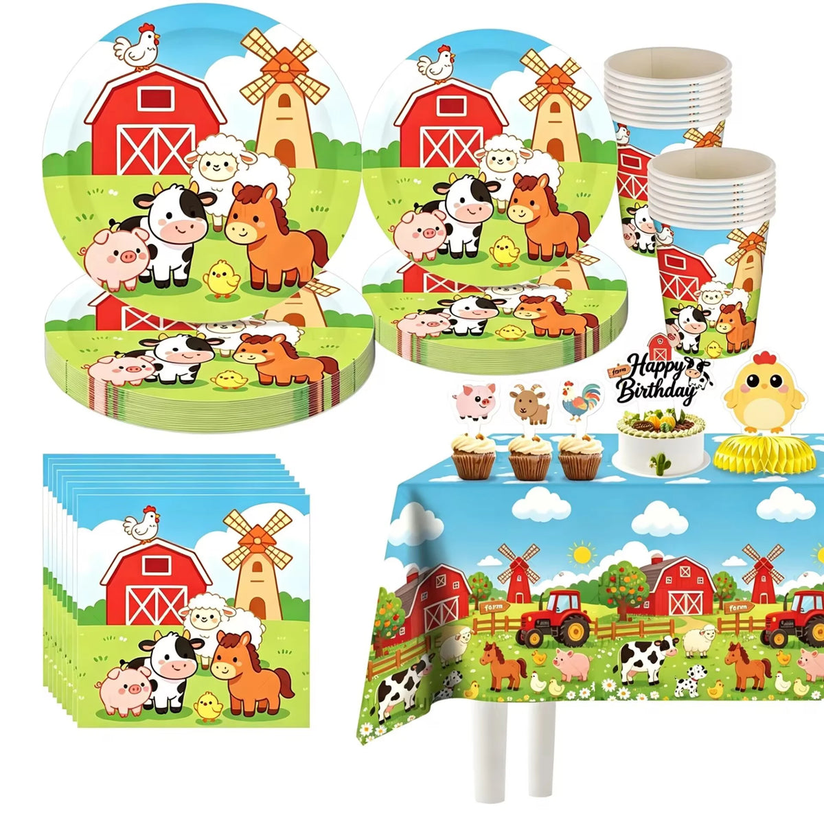 Farm-Themed Kids' Party Decorations & Tableware