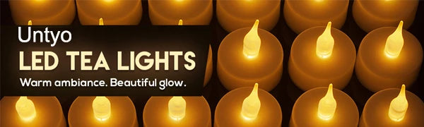 LED Candles 48/24/12 Pack Battery Operated Candles Batteries Lights Candles to Create Warm Ambiance Naturally Flickering Bright
