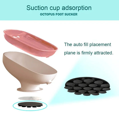 Three octopus foot sucker products in pink, beige, and black on a white background with text about suction cup adsorption.